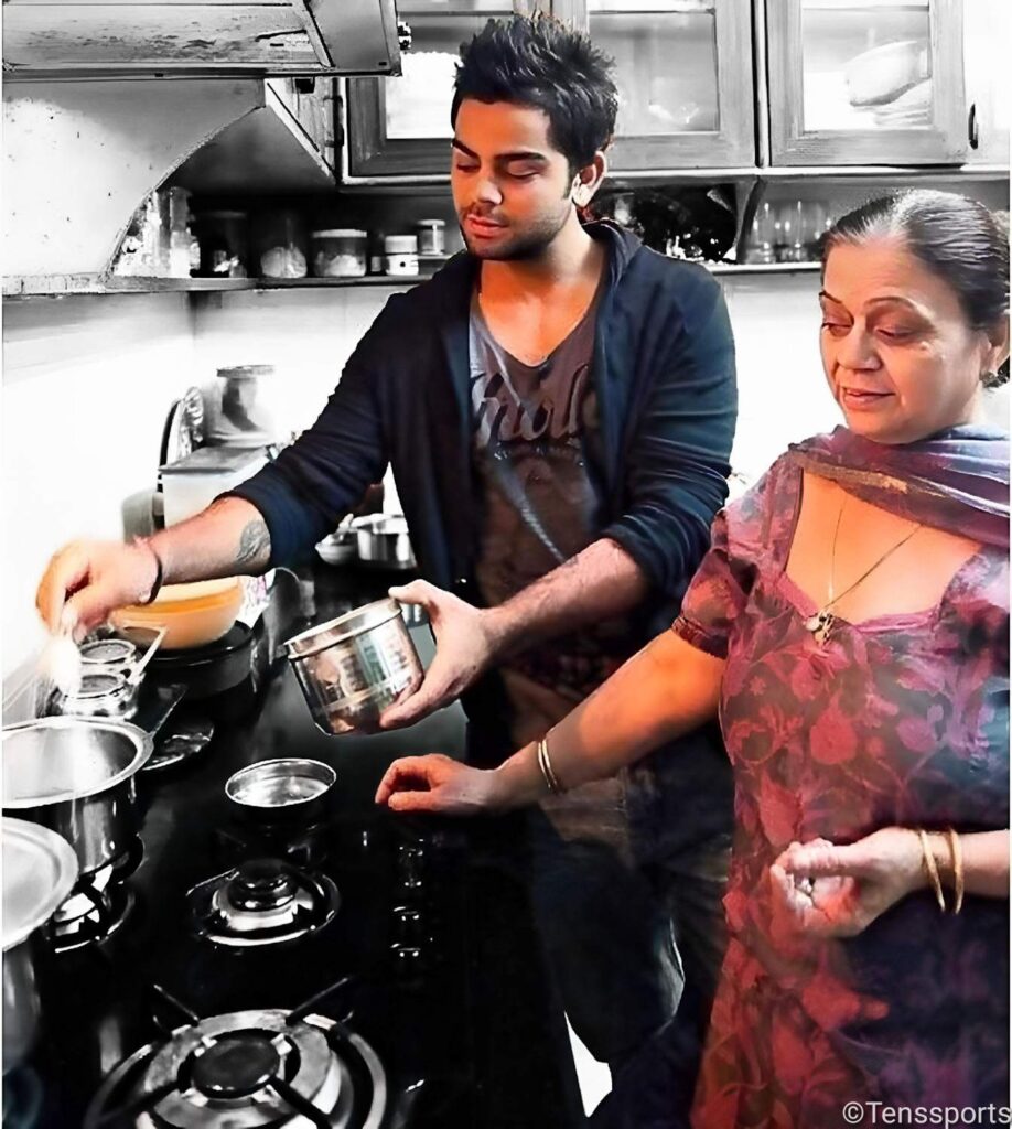 Kohli with Mother