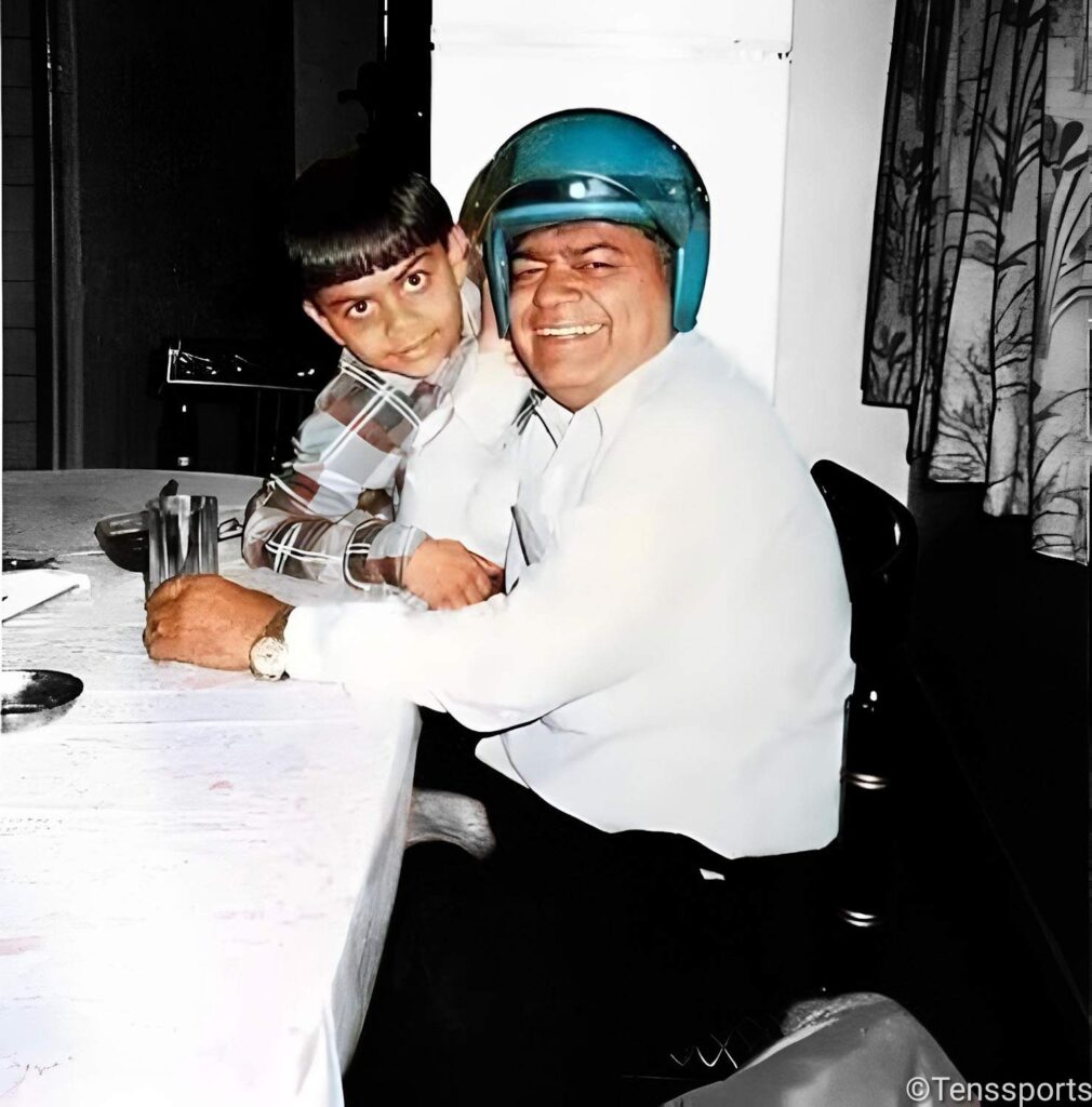 Kohli with Father