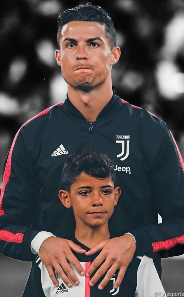 Ronaldo jr. with his father